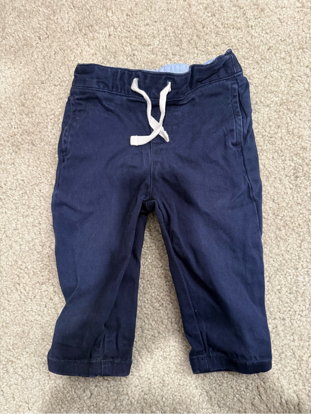 Janie & Jack 6-12 months Classic Navy Kids Pants with Drawstring